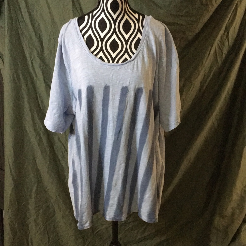 Blue striped Lane Bryant Perfect Sleeve Tee 18/20